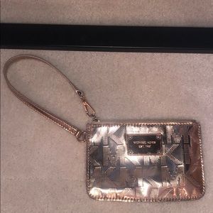 Michael Kors rose gold chain wallet